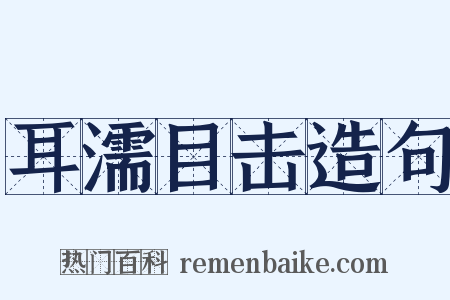 耳濡目击造句是什么意思的图片